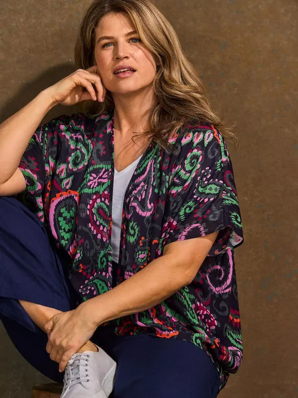 Live Unlimited Paisley Sheer Cover Up, Multi