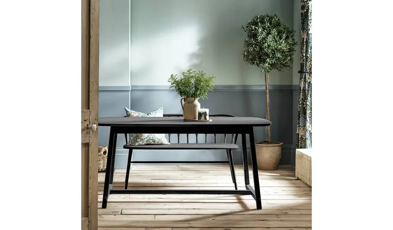 Habitat x Morris & Co. Canterbury 4 Seat Dining Table- Black