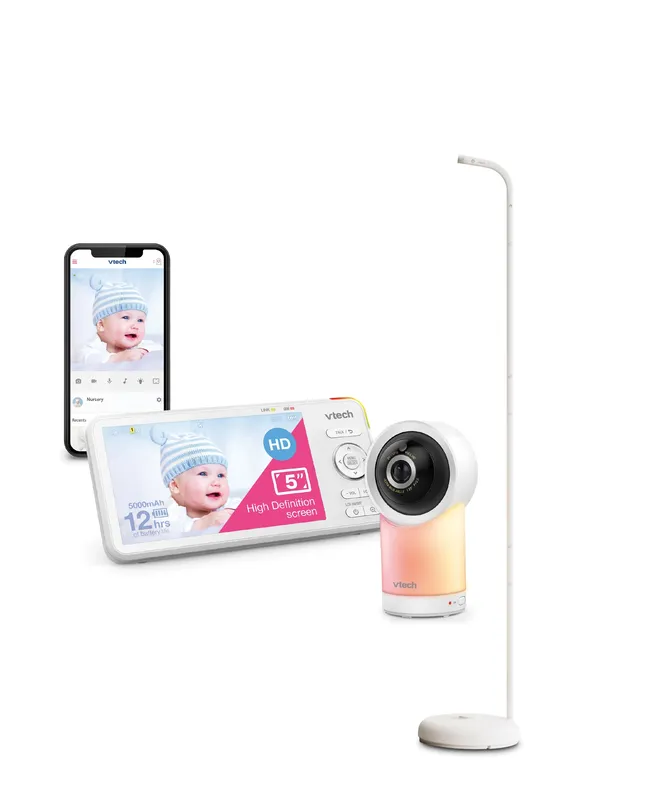 VTech RM5766HD Smart Video Baby Monitor & Camera Floorstand - White
