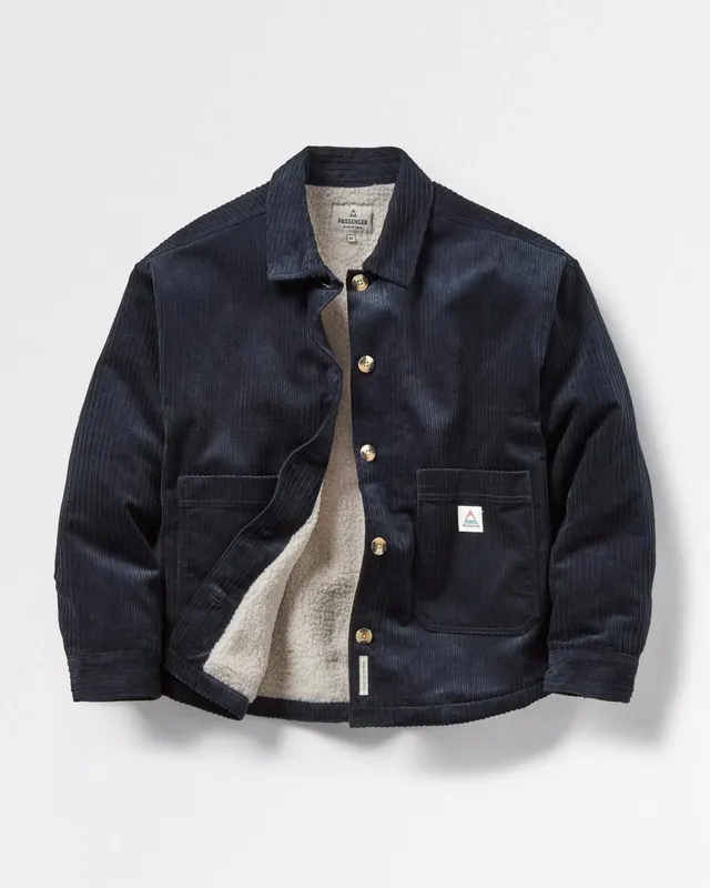 Passenger Clothing Flint Corduroy Overshirt - Deep Navy