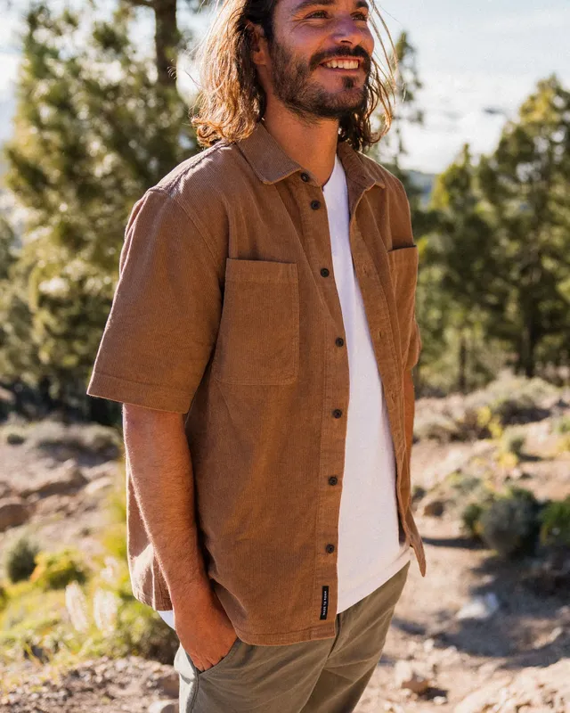 Passenger Clothing Backcountry Short Sleeve Cord Shirt - Toffee