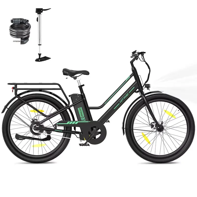 HITWAY Electric Bike 27.5", Step-Through City E-Bike, 468Wh, 100 km, App, BK8SL