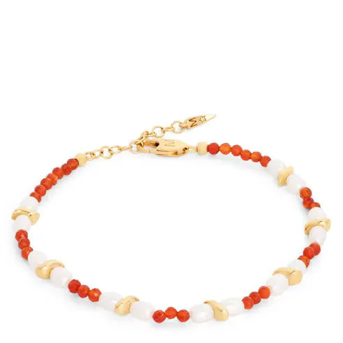 Unknown Women's Savi Seed Pearl Gold Bead Bracelet