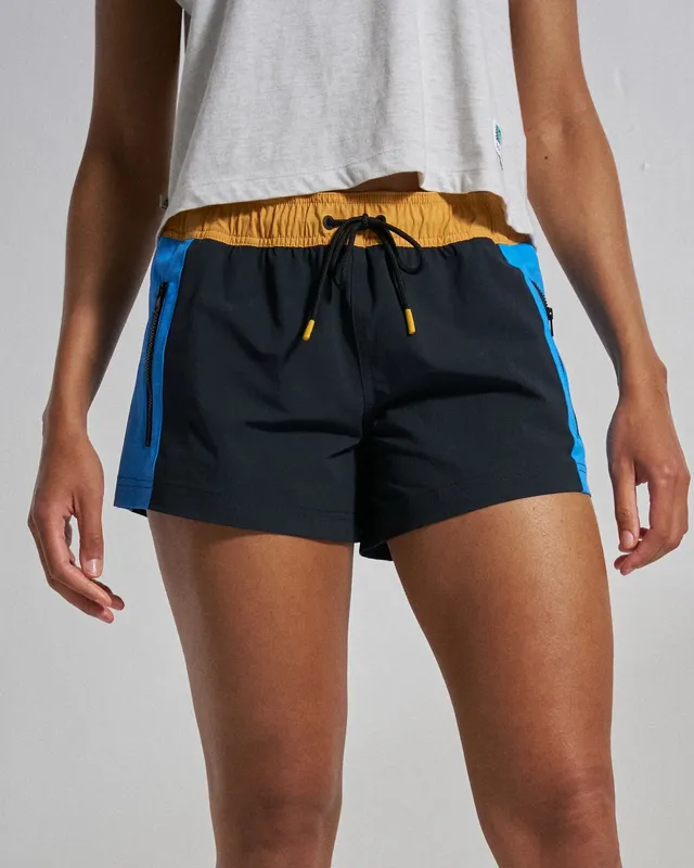 Passenger Clothing Way Out Netplus® All Purpose Short - Black/Marine Blue