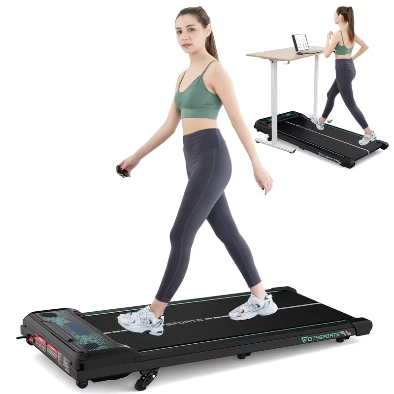 CITYSPORTS Walking Treadmill Incline up to 13.41%-3 Positions.6.0km/h, Bluetooth, LED light
