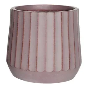 Verve Red Wide ribbed Fibreclay Plant pot (Dia) 28cm, (H)25cm