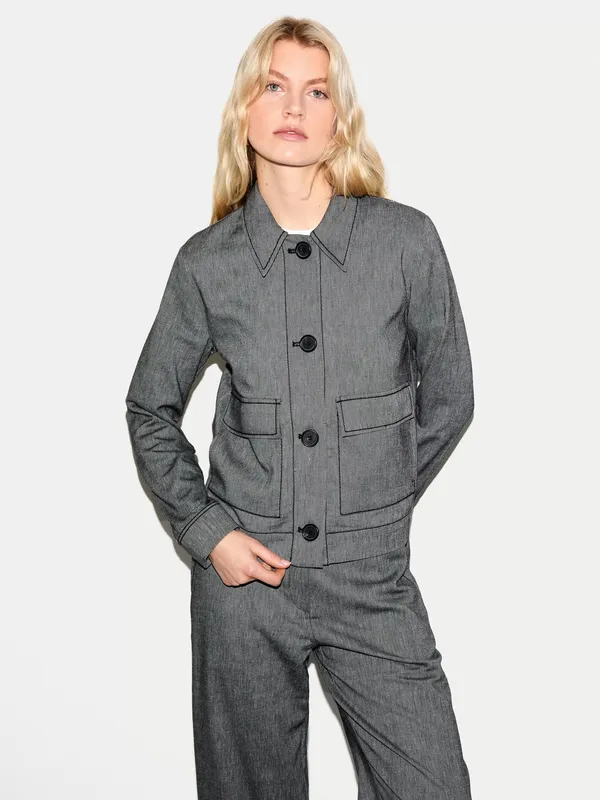 Jigsaw Chambray Utility Jacket