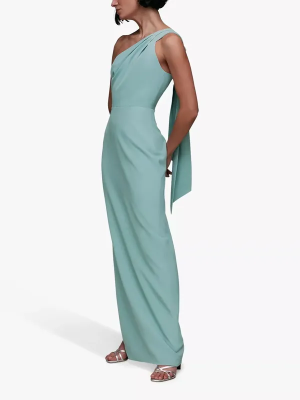 Whistles Bethan One Shoulder Maxi Dress