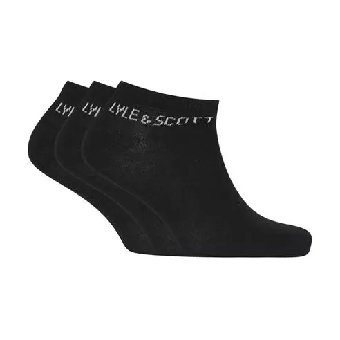 Lyle and Scott Men's Cotton 3 Pack Ankle Socks