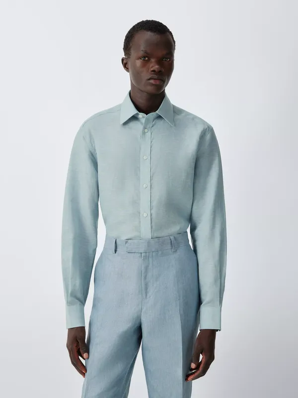 John Lewis Linen Blend Regular Fit Shirt