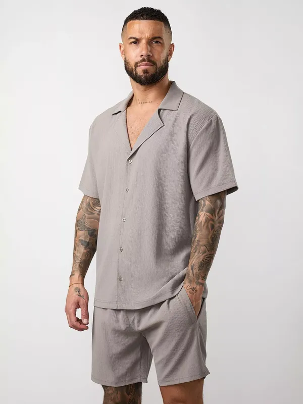 Gym King Signature Woven Shirt, Taupe