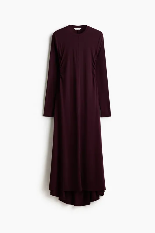 Gathered jersey dress