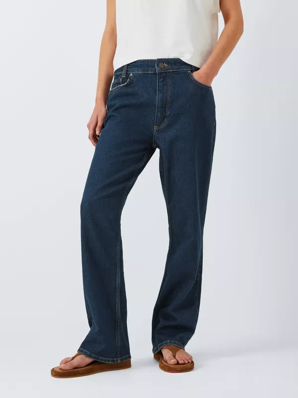 AND/OR Sierra Organic Cotton Rich Slim Fit Flared Jeans, Blue Depths
