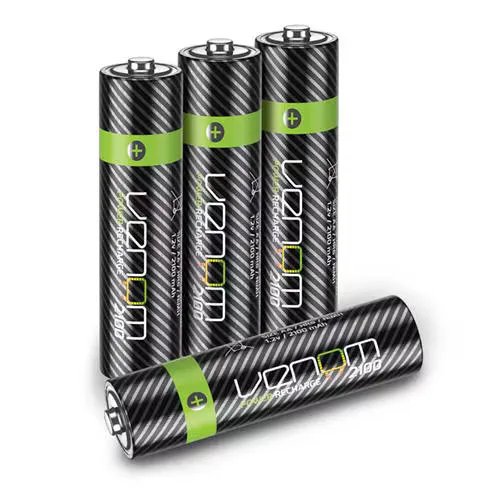 Venom Rechargeable AA Batteries - 2100mAh 1.2V NiMH - High Capacity (4-Pack)