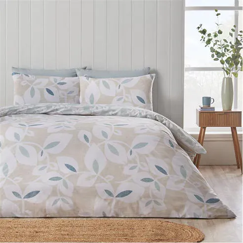 Catherine Lansfield Inga Leaf Duvet Cover Set
