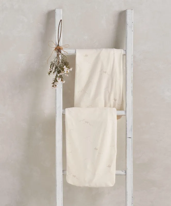 Mamas & Papas Cotbed Fitted Sheets (2 pack) Welcome to the World Duckling - Cream