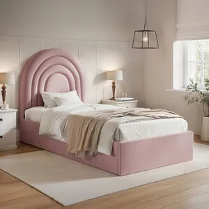 Ava Ottoman Bed Single - Pink