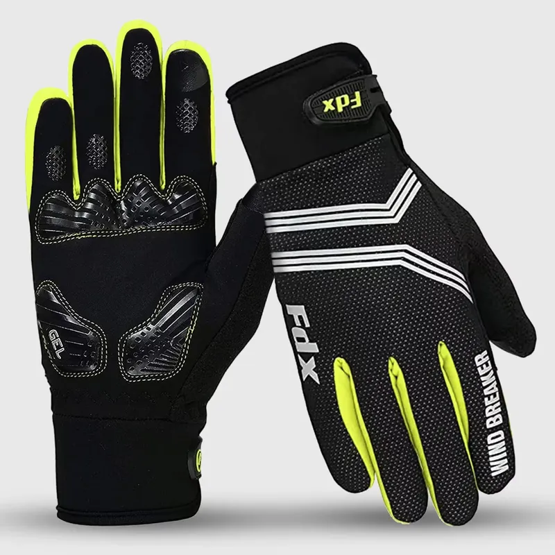 FDX Dryrest Full Finger Winter Cycling Gloves Thermal Windproof Padded Glove