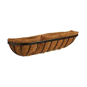 Panacea Matt Rectangular Steel Trough 24L (W)61cm- Black