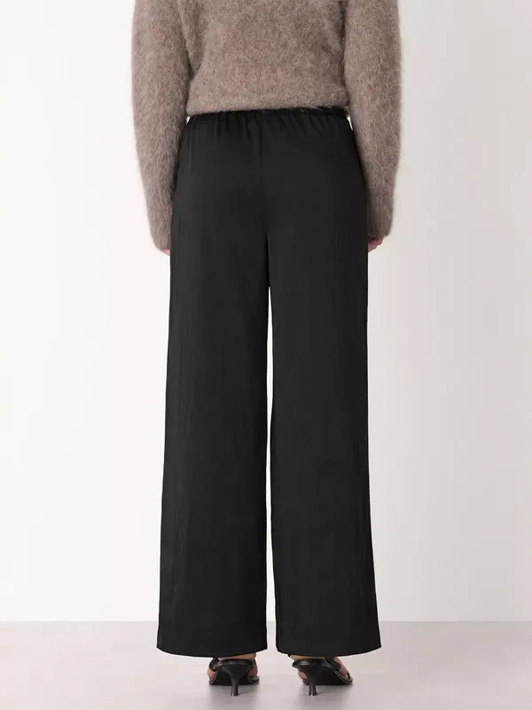 Whistles Textured Satin Wide Leg Trousers