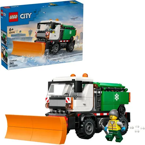 LEGO City Snowplough Truck Toy Vehicle with Minifigure 60490