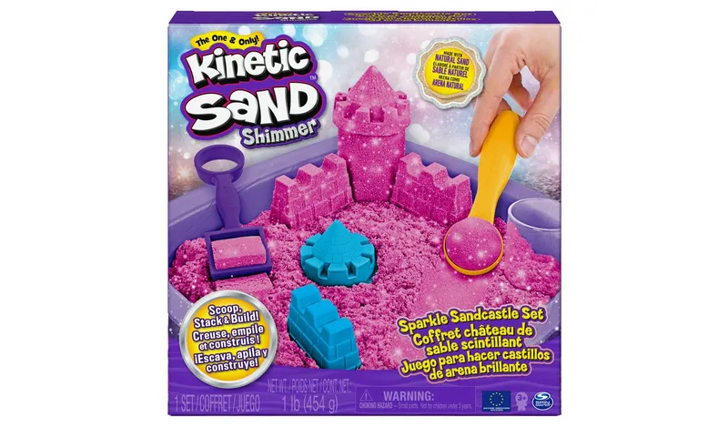 Kinetic Sand Shimmer Sparkle Sandcastle Set