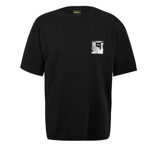 Boss Men's Citylights Boss Orange Cotton Graphic Crew-Neck T-Shirt