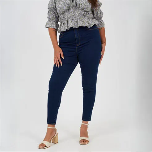 Brave Soul Womens Plus Size Mid Rise Skinny Jean