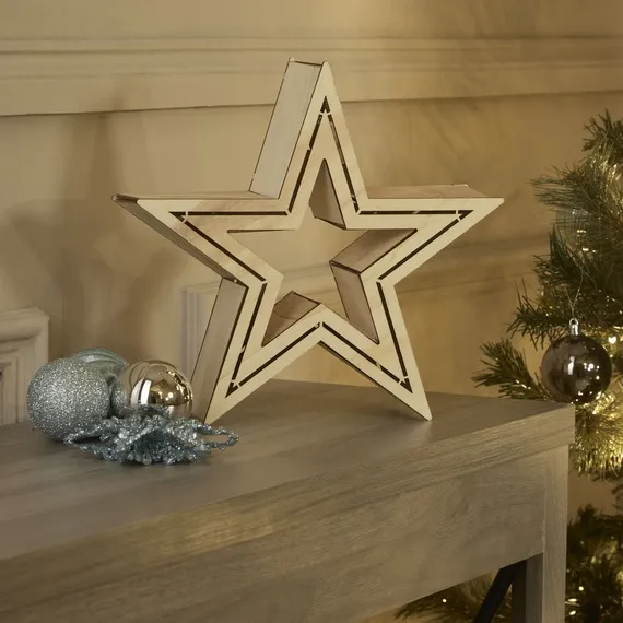 Star Christmas Lamp - Brown