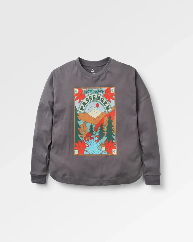 Passenger Clothing Rambling LS T-Shirt - Charcoal