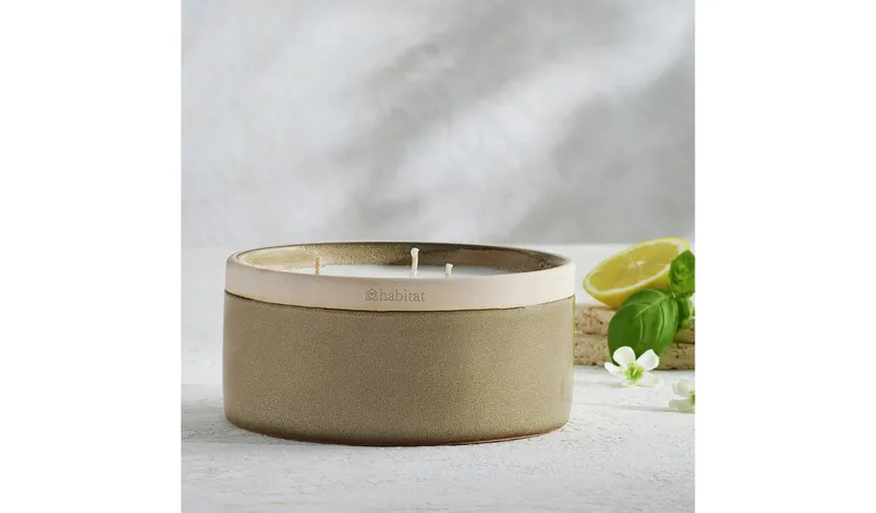 Habitat Multiwick Candle - Geranium & Basil