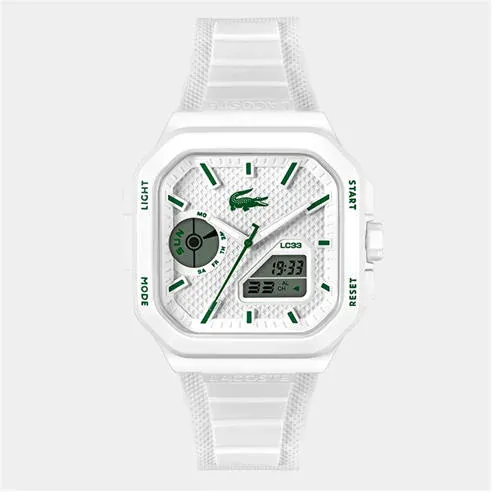 Lacoste Mens LC33 Silicone Analog-Digital Watch