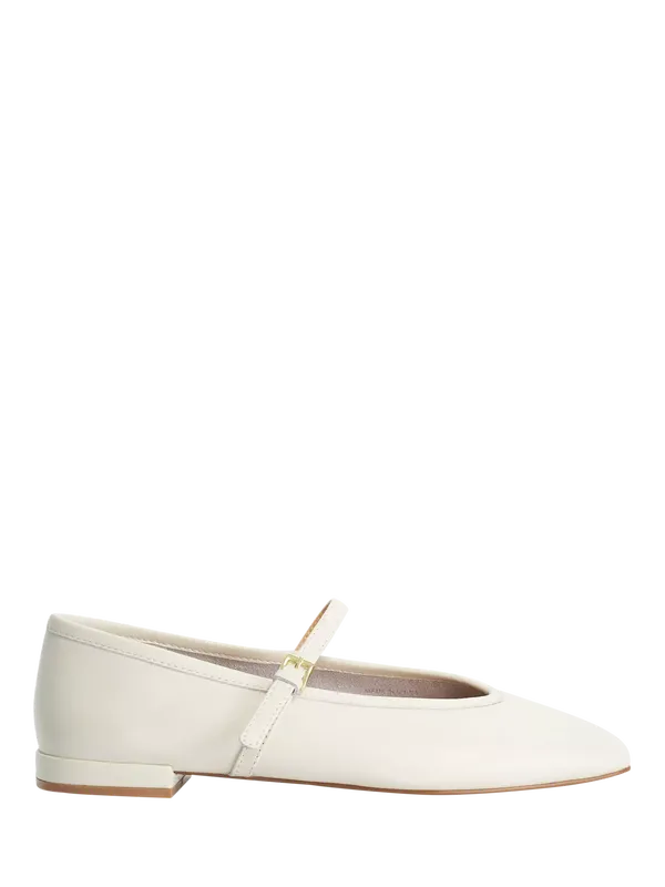 Dune London Hearthrob Leather Mary Jane Ballerina Pumps