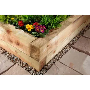 Wickes UC4 Incised Light Green Garden Sleeper - 100 x 200 x 1800mm