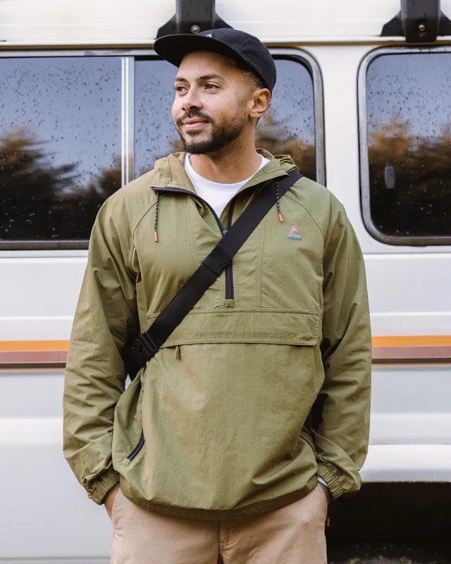 Passenger Clothing Seek Out Wind Resistant Anorak - Khaki