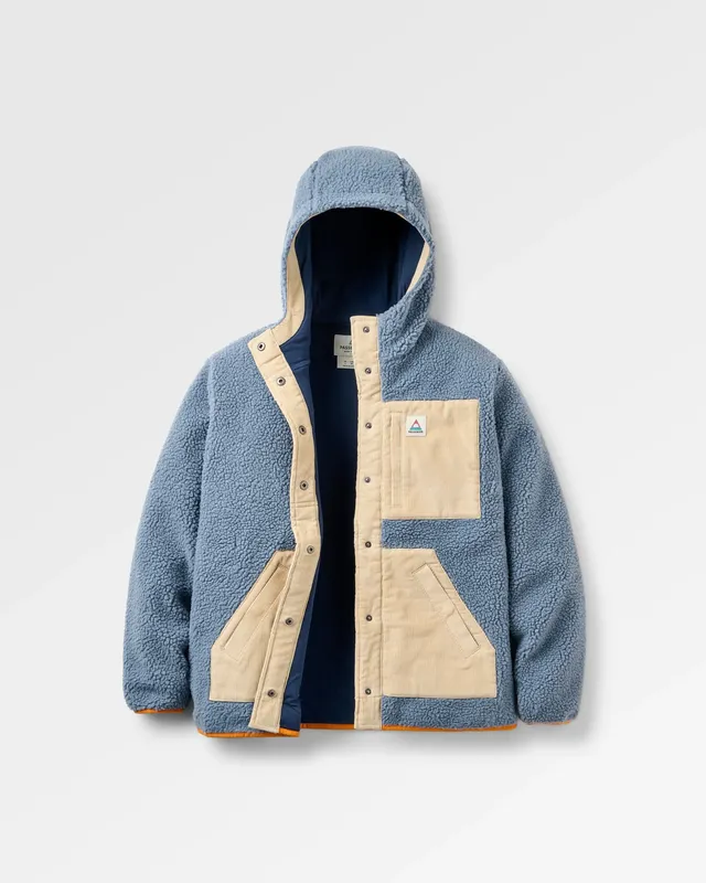 Passenger Clothing Clover Sherpa Hooded Fleece - Stormy Blue