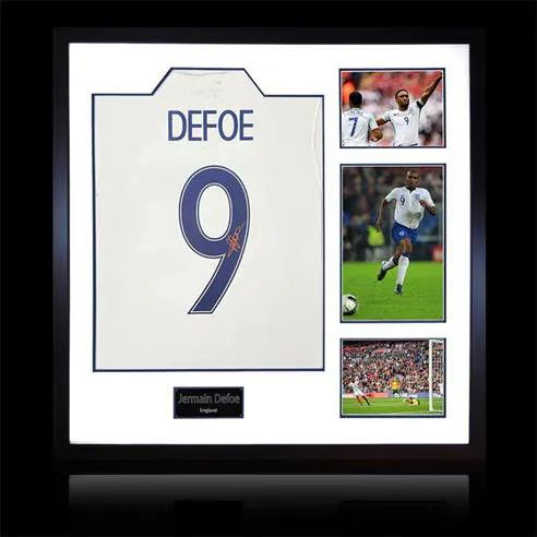 The Fan Cave Jermain Defoe Signed England Shirt Elite Frame