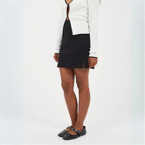 Brave Soul Womens Mini Skirt with Split Hem Detail