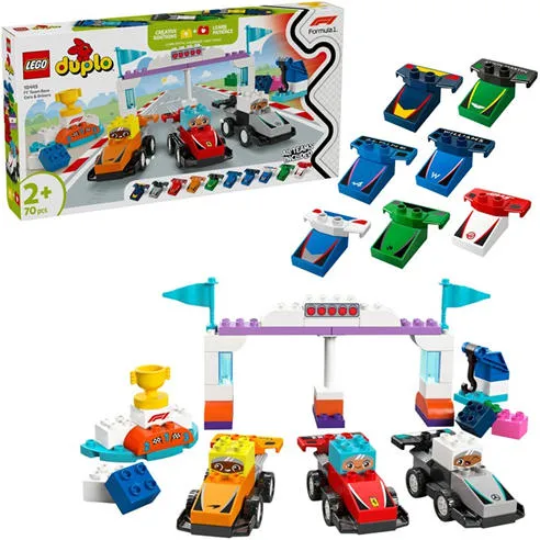 LEGO DUPLO 10445 F1 Team Race Cars & Drivers Toy Set