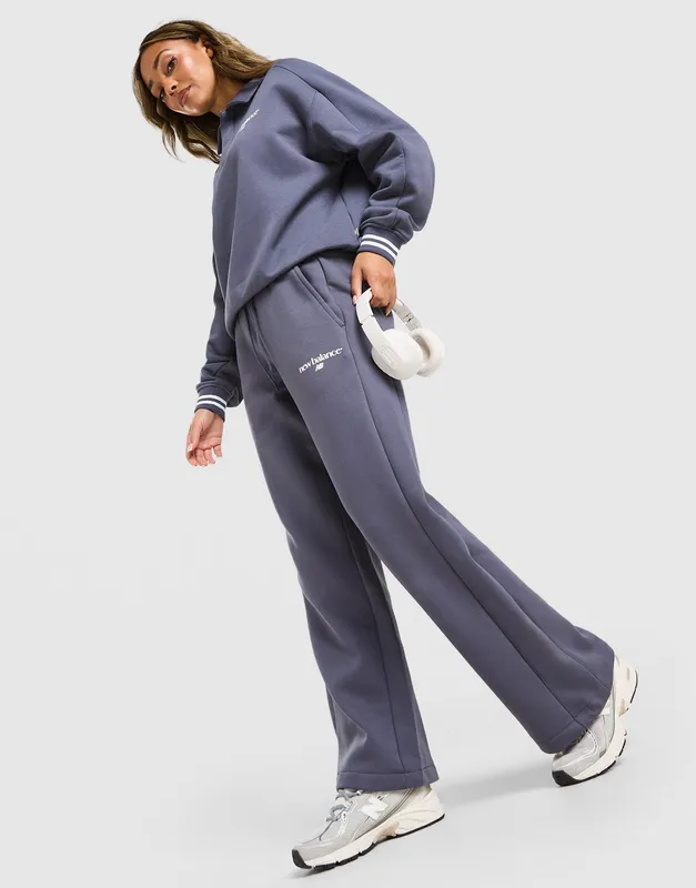 New Balance Ribbed Wide Leg Joggers