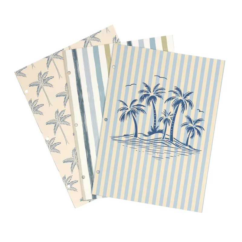 Tiki Beach A4 Folders 3 Pack