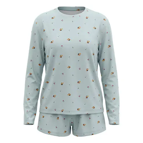 Linea Women's Long-Sleeve T-Shirt and Shorts Pyjama Set