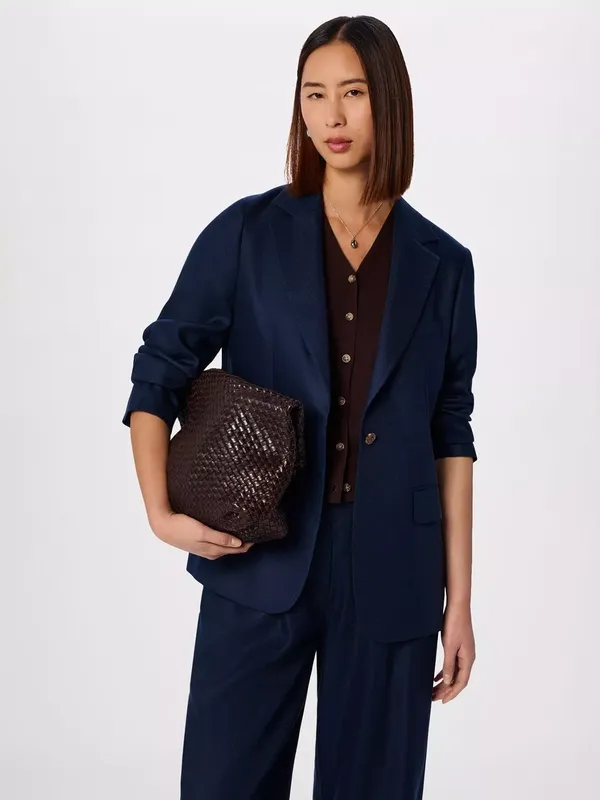 Whistles Relaxed Fit Single Breasted Blazer