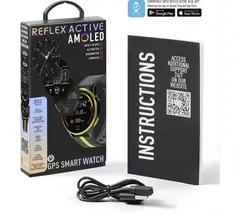 REFLEX ACTIVE Series 54 Smart Watch – Green with Green & Yellow Silicone Strap