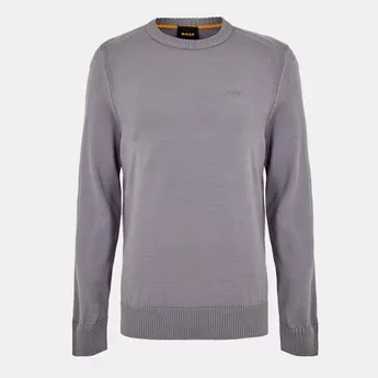 Boss Men's Avac C Orange Crew Neck Jumper