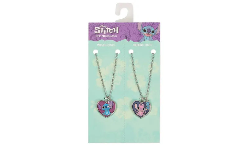 Disney Stitch and Angel BFF Necklace Set