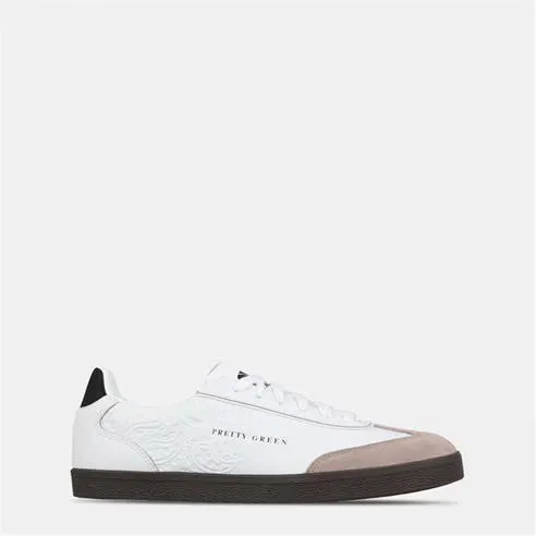 Pretty Green Men's Moorgate Leather Court Trainers