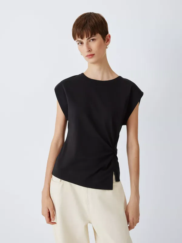 John Lewis Twist Side Sleeveless Cotton Top