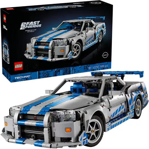 LEGO® Technic 2 Fast 2 Furious Nissan Skyline GT-R (R34) Car Model Kit 42110
