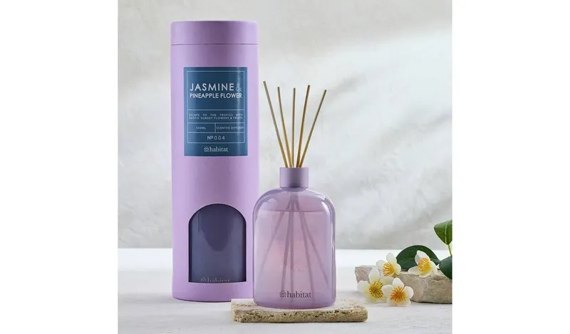 Habitat 500ml Reed Diffuser - Jasmine & Pineapple Flower